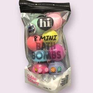 NWT Mini Bath Bomb Set - Clean Beauty Vegan Prize Inside (8-Pack)